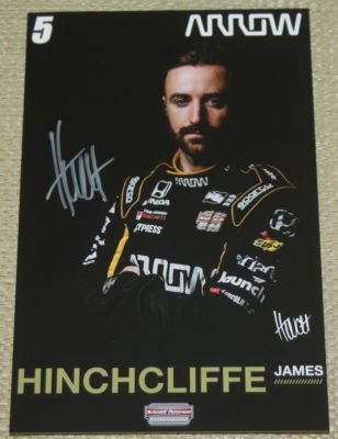 2018 James Hinchcliffe signed Arrow Honda Dallara Indy Car postcard | eBay