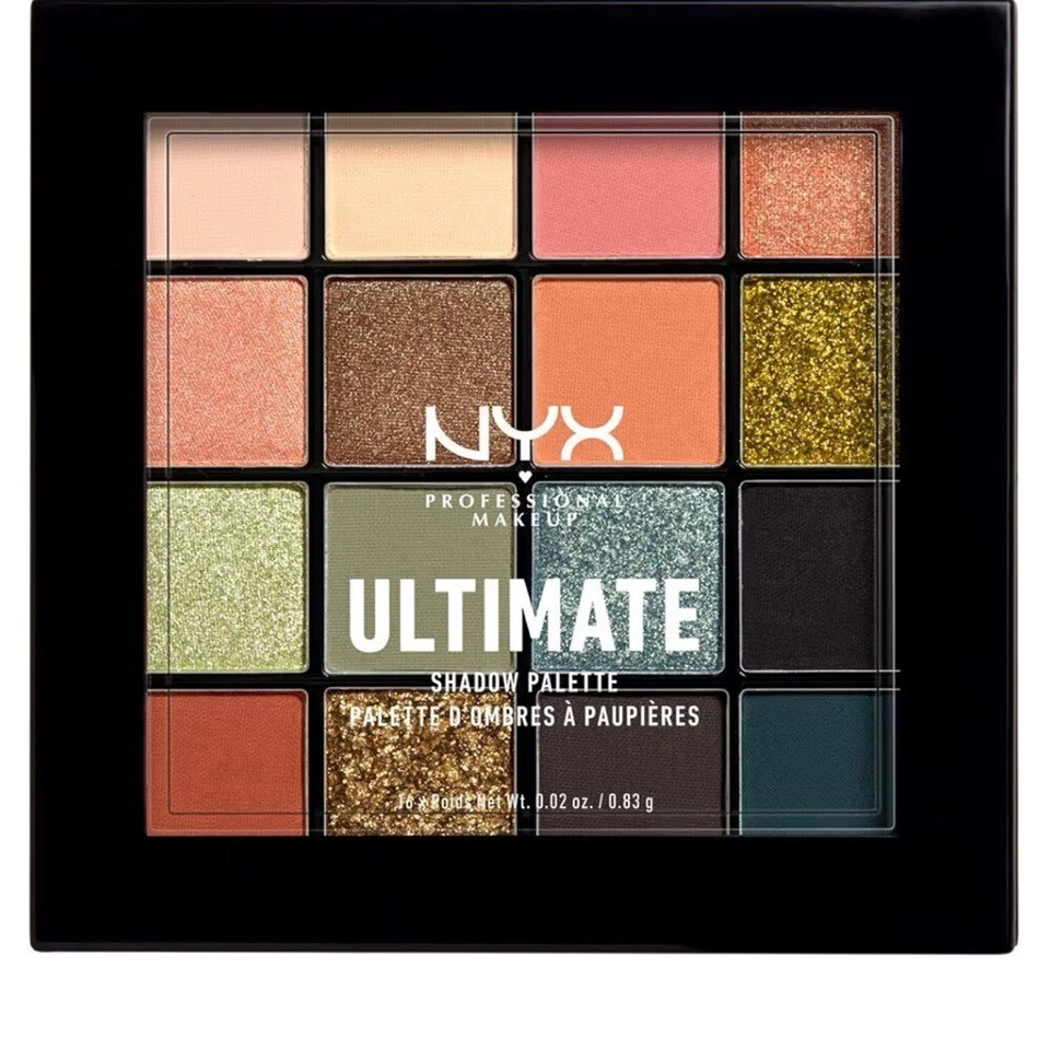 NYX Ultimate Eyeshadow Palette Utopia 16 Color Powder Metallic Matte Vegan New - Image 2 of 4