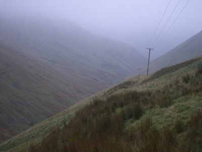 Foto 6x4 Enterkin Pass Wanlockhead nimmt eine direkte Linie von East Mount c2007