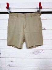 Grand Slam Performance Mens Shorts Size 38 Beige Flat Front Pockets