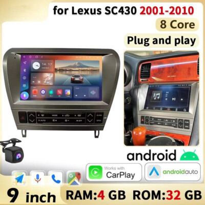 9'' Android 12 Car Stereo Radio GPS Navigation Carplay Head Unit for Lexus SC430