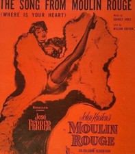 The Song From Moulin Rouge Sheet Music Vintage 1953 Where Is Your Heart Auric