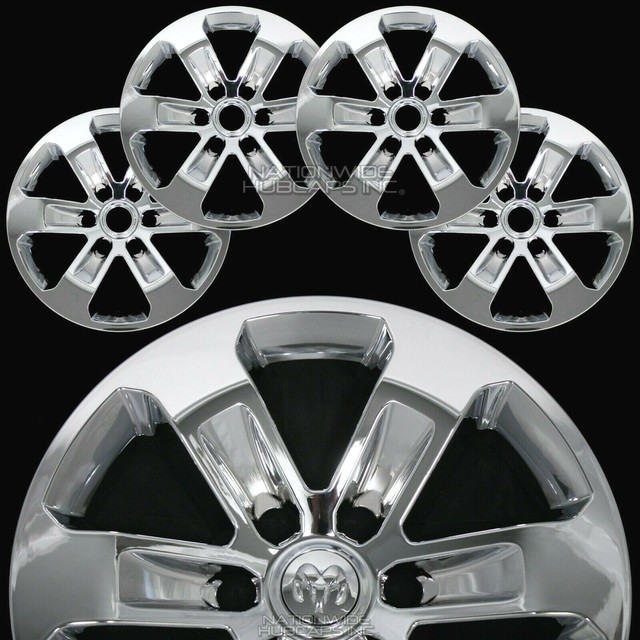 4 for Dodge Ram 1500 Laramie 201920 Chrome 18" Wheel Skins Hub Caps