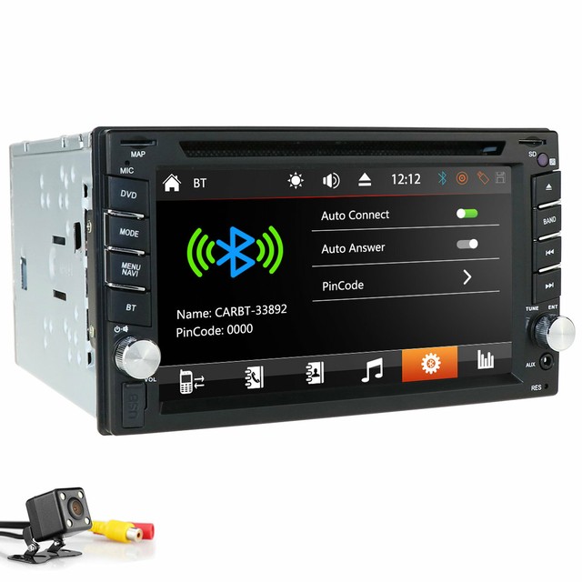 Double 2 Din Universal Car HD DVD Stereo GPS sat nav Navigation System BT AUX | eBay