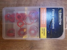 100 ASSORTED PIECE RED FIBRE SEALING FLAT WASHERS 