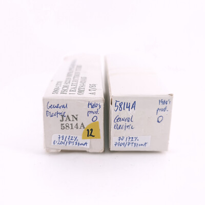 2 X JAN 5814A GENERAL ELECTRIC TUBE. 60er Jahre PROD. MATCHED PAIR. GEBRAUCHT...