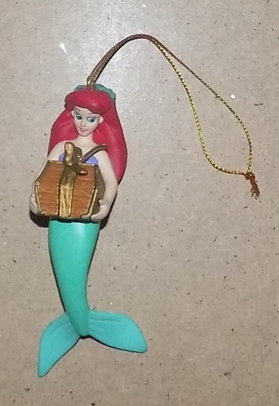The Little Mermaid with Her Treasure Chest Christmas Ornament