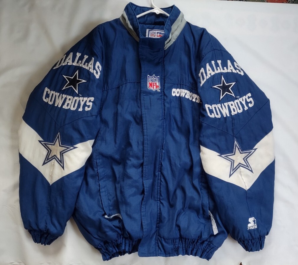 VINTAGE STARTER PRO LINE DALLAS COWBOYS FULL ZIPP WINTER JACKET SIZE L