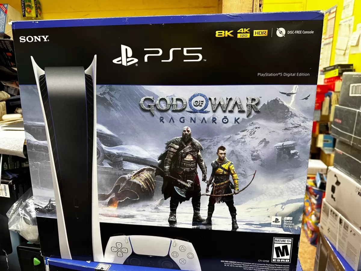 PlayStation 5 PS5 Digital Edition Console God of War Ragnarok Bundle NEW!  711719558392