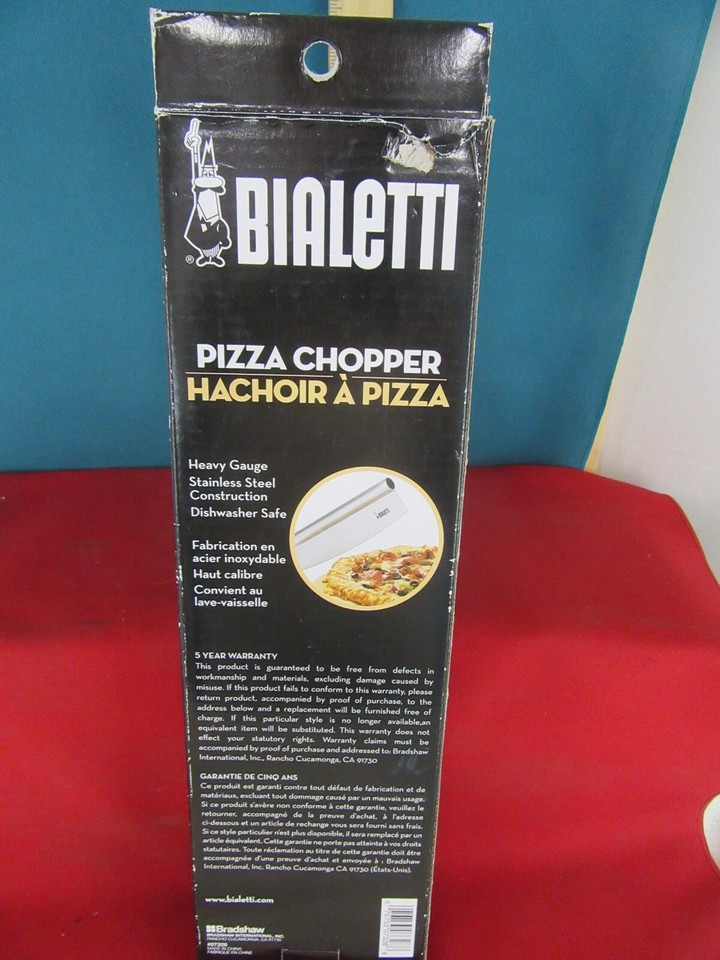 BIALETTI Heavy Gauge Stainless Steel Pizza Chopper Cutter Hachoir Pizza 13.75" eBay