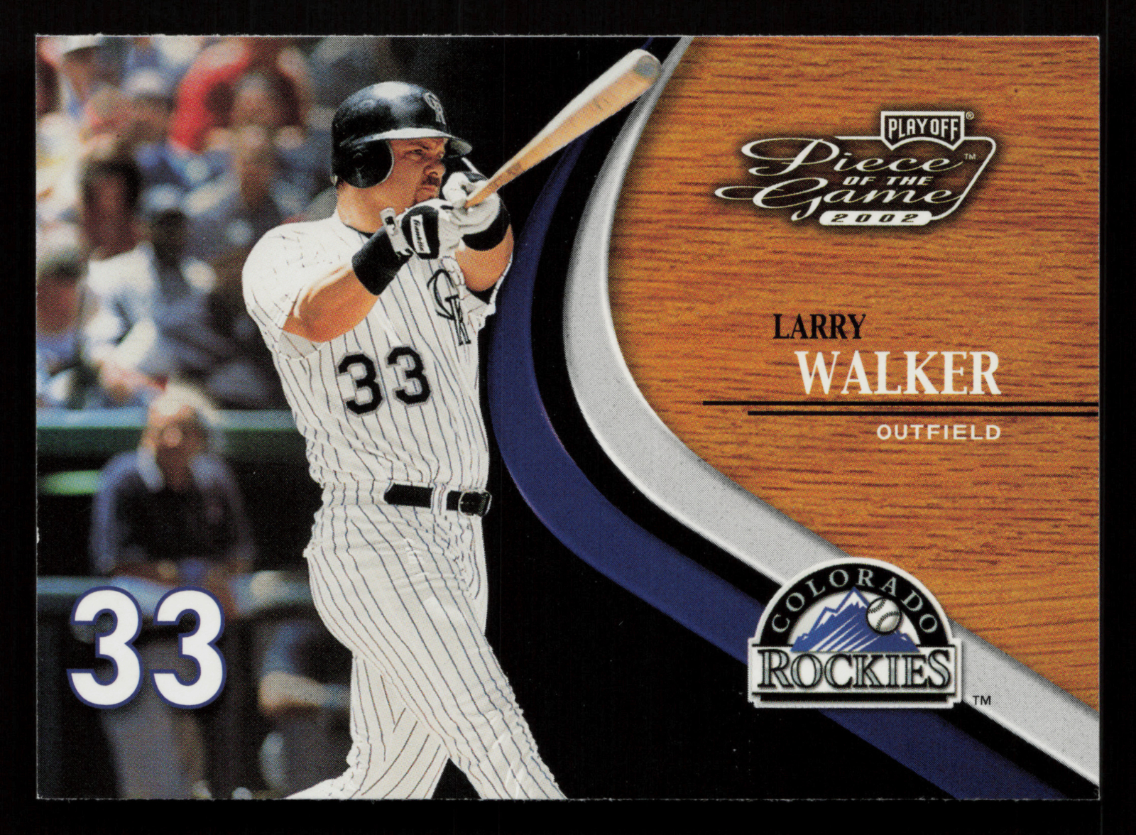 2002 Playoff Piece of the Game #40 Larry Walker Colorado Rockies