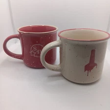Maker's Mark Limited Edition Bourbon Whiskey Speckled Mugs Red & Cream