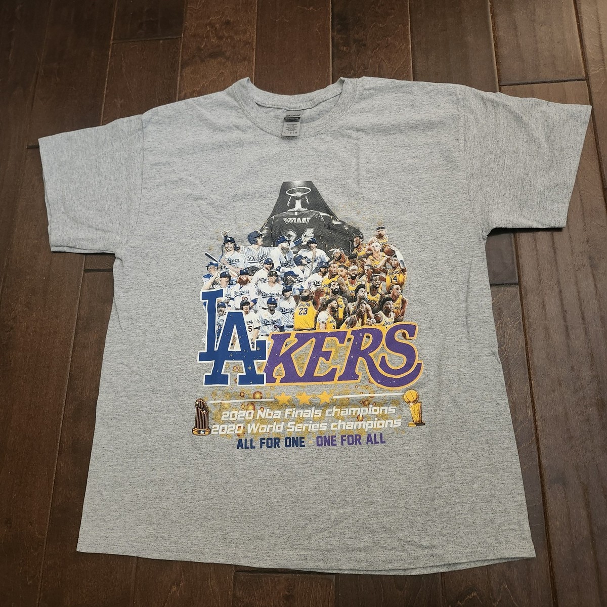 LA Lakers Dodgers World Champions Kobe Bryant 2020 Graphic Tee