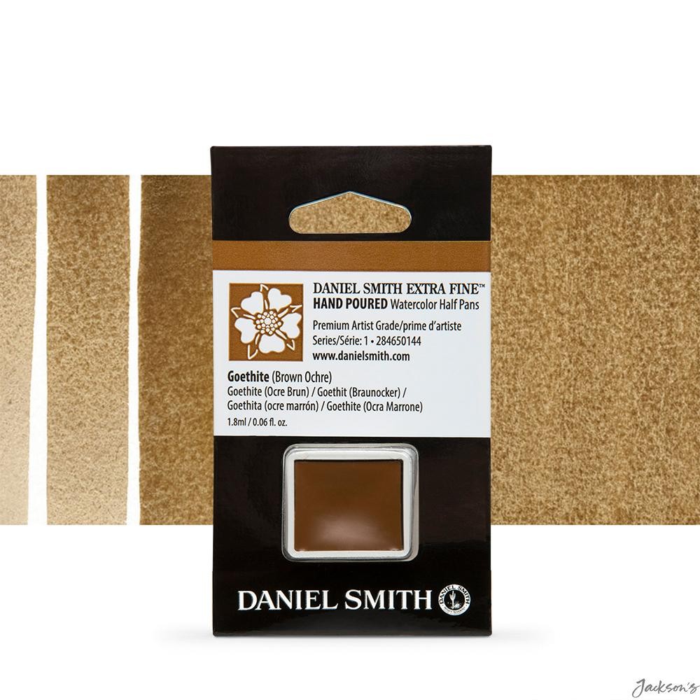 Daniel Smith Watercolour Paint Half Pan Goethite Brown Ochre PY43 Painting
