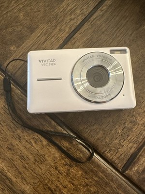VIVITAR PopSnap Digital Camera VEC S124 2.4'' Screen 1080 HD - White, Tested 