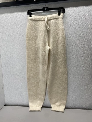 Guest in Residence Womens Wool Cashmere Knit Drawstring Pants Size XS Ivory