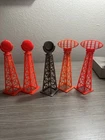 Marx Astrojet Airport Radar Towers Lot 5 Red Gray Antenna Parts