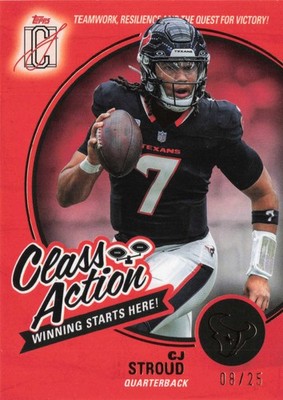 2025 Topps Signature Class CJ Stroud #CA-13 Class Action Red #/25 Houston Texans