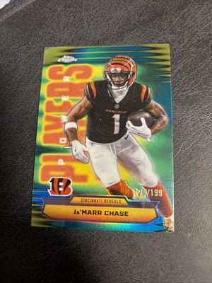 Topps Chrome Power Players Ja'Marr Chase Aqua Refractor /199 Bengals PP-21