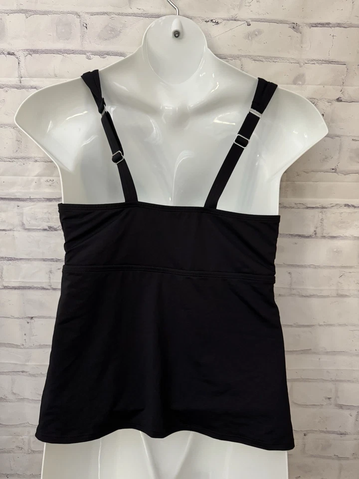 Traje de baño Tankini negro griego Lands’ End 16W control abdominal UPF 50 adelgazante Foto 3 de 4