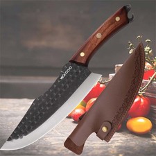 1-5PCS Kitchen Chef Knife Set Stainless Steel Boning Meat Cleaver Wooden Handle