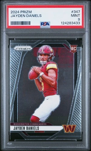 2024 Panini Prizm #347 Jayden Daniels Rookie Card RC PSA 9 Mint