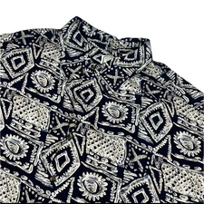 Roundtree & Yorke Big Man 2X Hawaiian Shirt Rayon Tropical Print Camp Casual