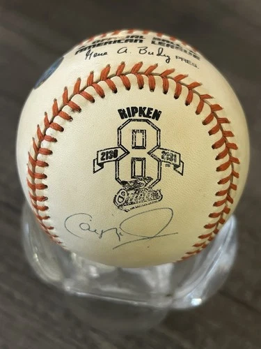 Cal Ripken Jr  Steiner American League Autograph Baseball Authenticated Signed