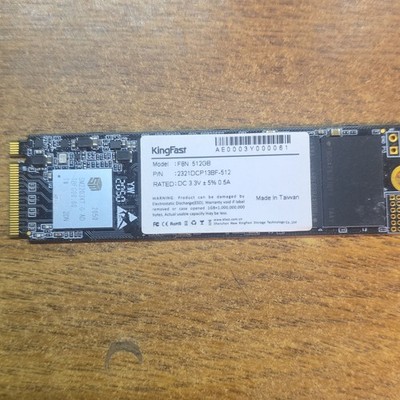 KingFast NVMe/PCIe SSD untested 