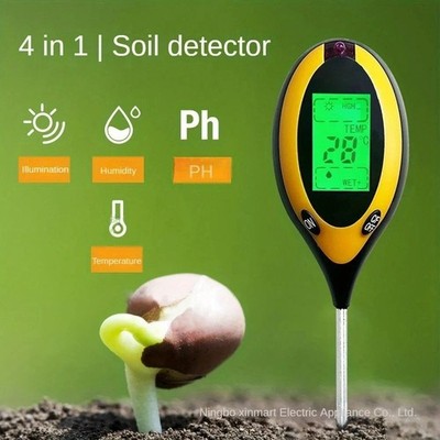 4 in 1 pH Light Humidity Acid Tester Soil Tester Moisture Meter Plant Soil Teste