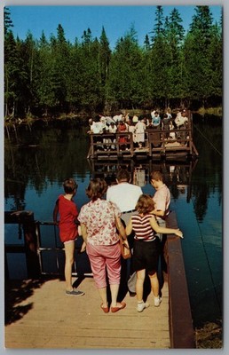 Manistique MI Kitch-iti-kippi Big Springs Mirror of Heaven c1959 Postcard