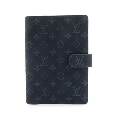 Louis Vuitton Monogram Mini Agenda PM Planner Cover TST Blue R20913 Used F/S