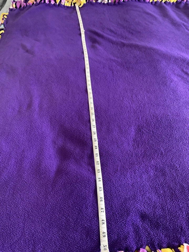 LAKERS Hand Made Double Sided Fleece Tied Blanket (Approx. 49”x51”) - Image 4 of 4