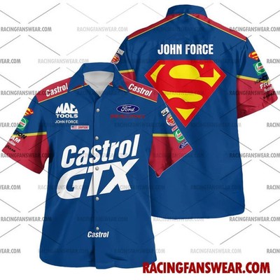 John Force Funny Car 3D Hawaiian Shirt NHRA Drag Racing 1999 Aloha Top Men