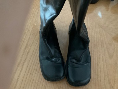 MAX MARA Black Leather Riding boot and one heels boot Italy