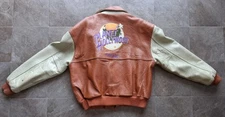 Vintage 90s Planet Hollywood Leather Varsity Jacket CHICAGO Large