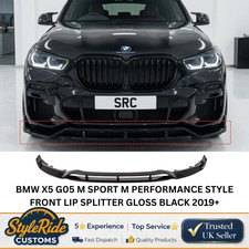 BMW X5 G05 M SPORT M PERFORMANCE STYLE FRONTLIPPE SPLITTER 2 ST�CK GLANZ SCHWARZ 2019+