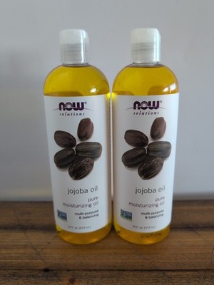 Lot Of 2 New NOW Solutions Moisturizing Jojoba Oil - 16 oz. Each | Exp 03/2028