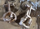 Pair Of Vintage Classy High-end Gold-toned Rare Unique Cufflinks — photo 3