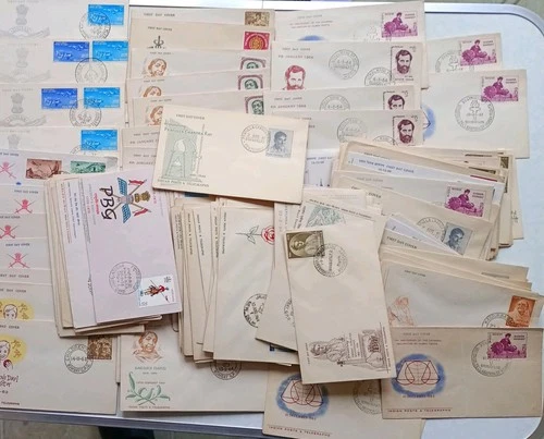 India, 120+ 1960s first day covers,, duplicated lot