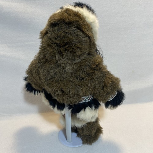 Alaskan Genuine Porcelain Eskimo Doll 16” Authentic Collectible Figurine Stand - Picture 14 of 17
