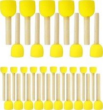 30Pcs Round Sponge Brush Set 4 Sizes DIY Painting Tools Yellow