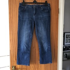 White Stuff Cropped Jeans Ladies Indigo Low Rise Smart Casual Summer Holiday 12