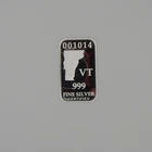 U.S. State Silver bar .999 1ozt Proof - VT/Vermont - 001014/041785