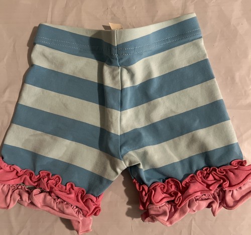 NWOT Matilda Jane girls size 4 stripes ahoy shorties let's go together blue pink - Picture 5 of 5
