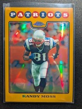 2008 Topps Chrome Randy Moss Gold Refractor #/199 NM/M Patriots