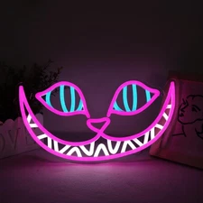 Cheshire Cat Neon Signs Alice in Wonderland Neon Light Smile Cat LED Lights
