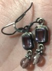 Vintage Amethyst Dangle Style Earrings Sterling Silver  — photo 2
