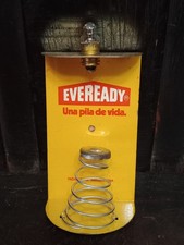 VINTAGE VERY RARE ARGENTINA EVEREADY BATTERY TESTER DISPLAY AD YELLOW VARIANT