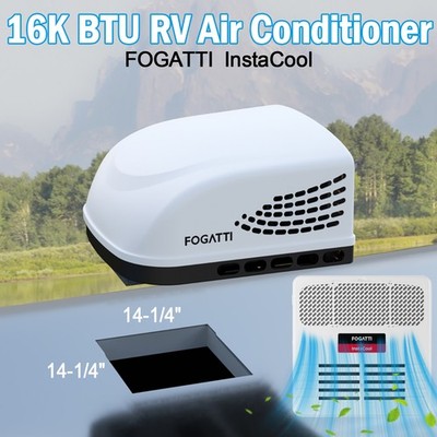 FOGATTI Ducted RV Rooftop Air Conditioner 16,000 BTU InstaCool All-in-One Unit